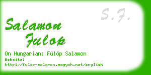 salamon fulop business card